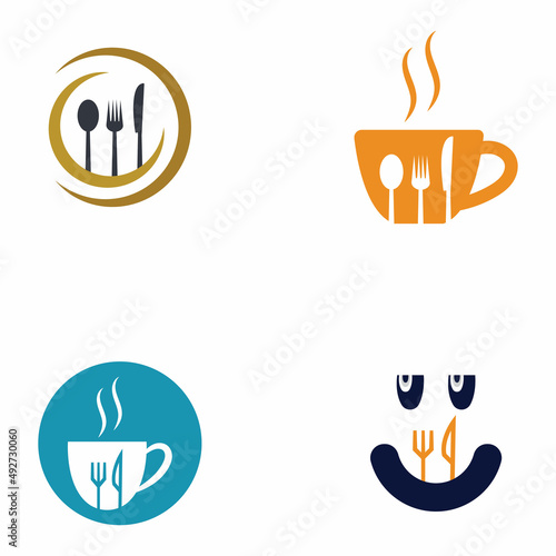 fork and spoon restaurant logo vector template Part 2