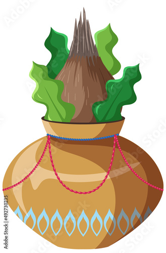 Coconut offering in claypot