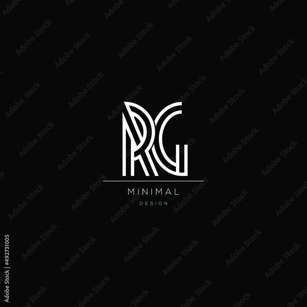 RG business type logo vector, initial concept icon logo