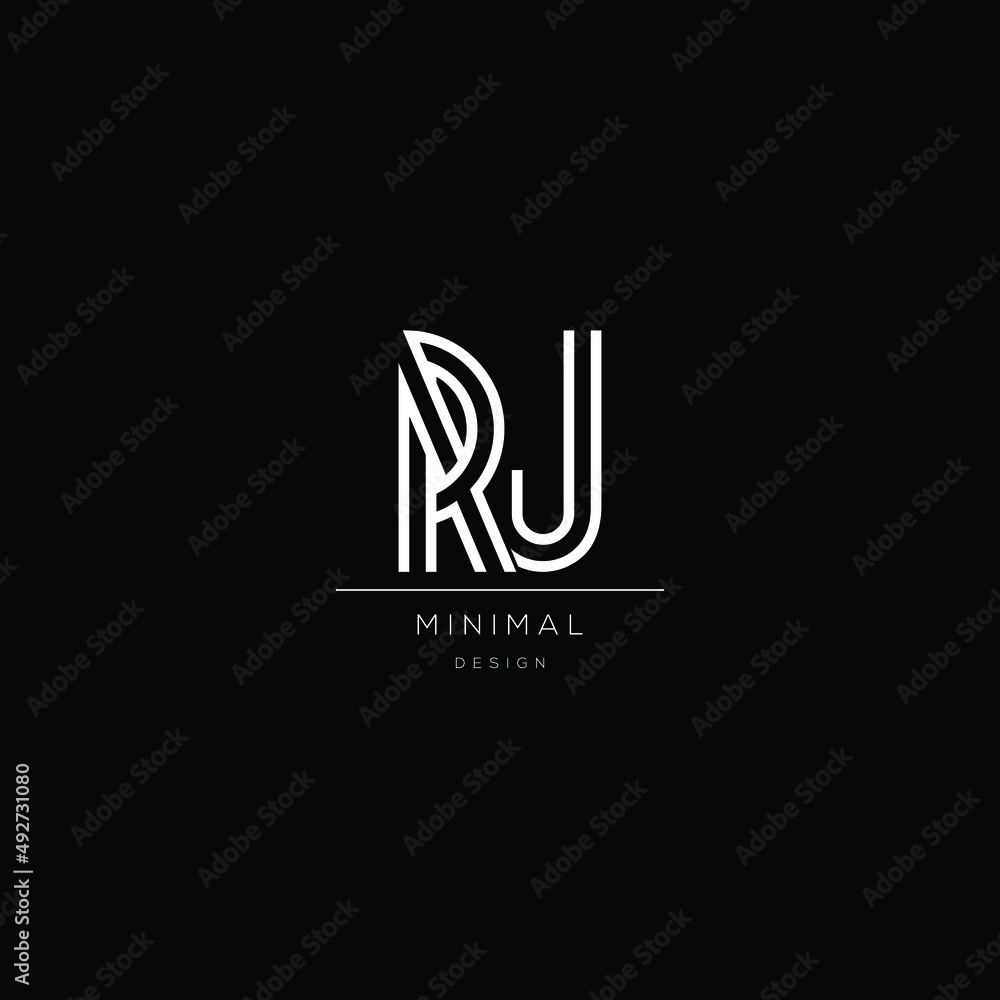 RJ business type logo vector, initial concept icon logo