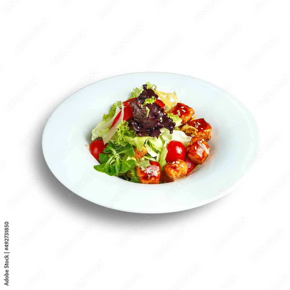 traditional dishes of European cuisine, delicacy, banquet snack. culinary dishes on a white plate on a white background. restaurant service traditional dishes of European cuisine, delicacy, banquet snack. culinary dishes on a white plate on a white background. restaurant service