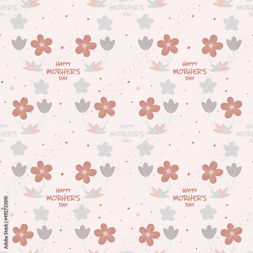 Seamless pattern happy mothers day.