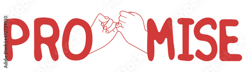  Hand drawn pinky promise concept
