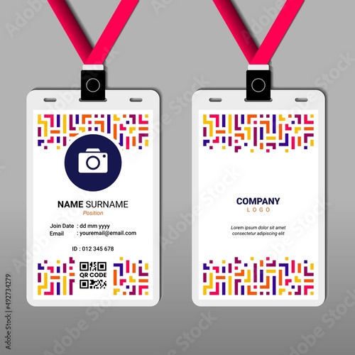 Abstract ID Card Design for Business or Company