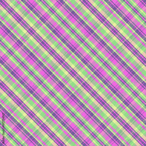 Seamless tartan plaid pattern with texture and retro color. Vector illustration.