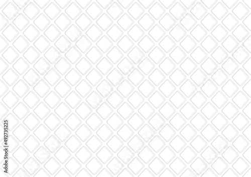 Perforated Grid with Diamond Pattern with Rounded Edges and Cast Shadow - Seamless Illustration or Repetitive Background, Vector
