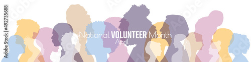 National Volunteer Month banner.
