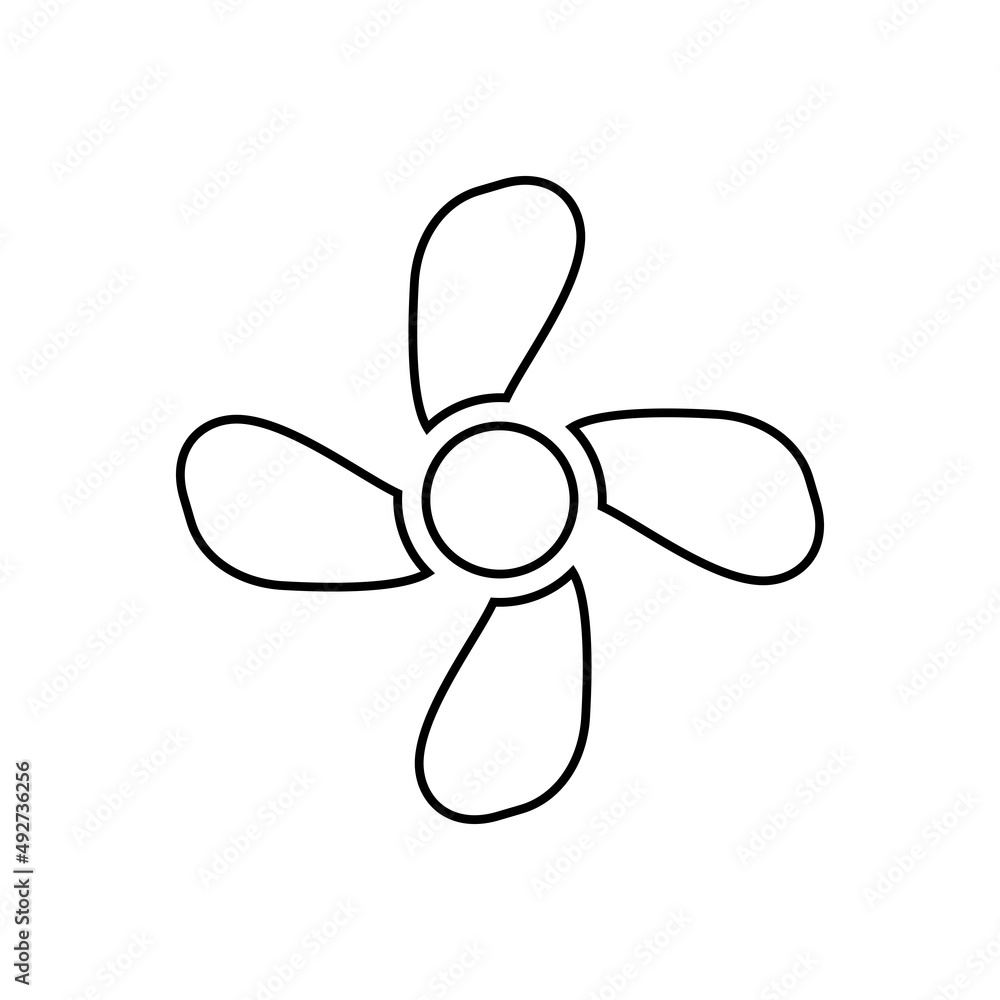 Fan icon in line style Fan icon in line style