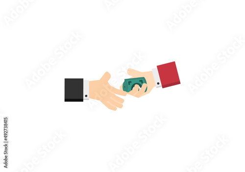 corruption payment cash action vector isolated on white background ep08