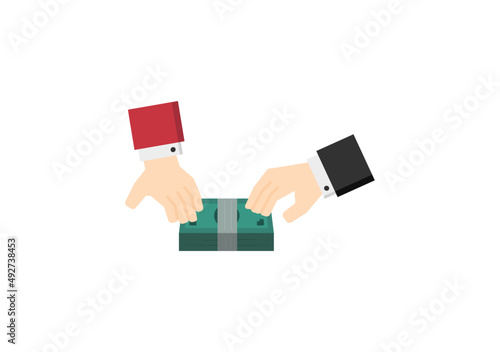 business partner with illegal cash action vector isolated on white background ep15