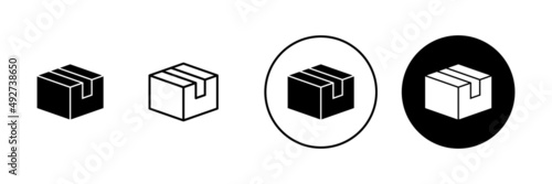 Box icons set. box sign and symbol, parcel, package