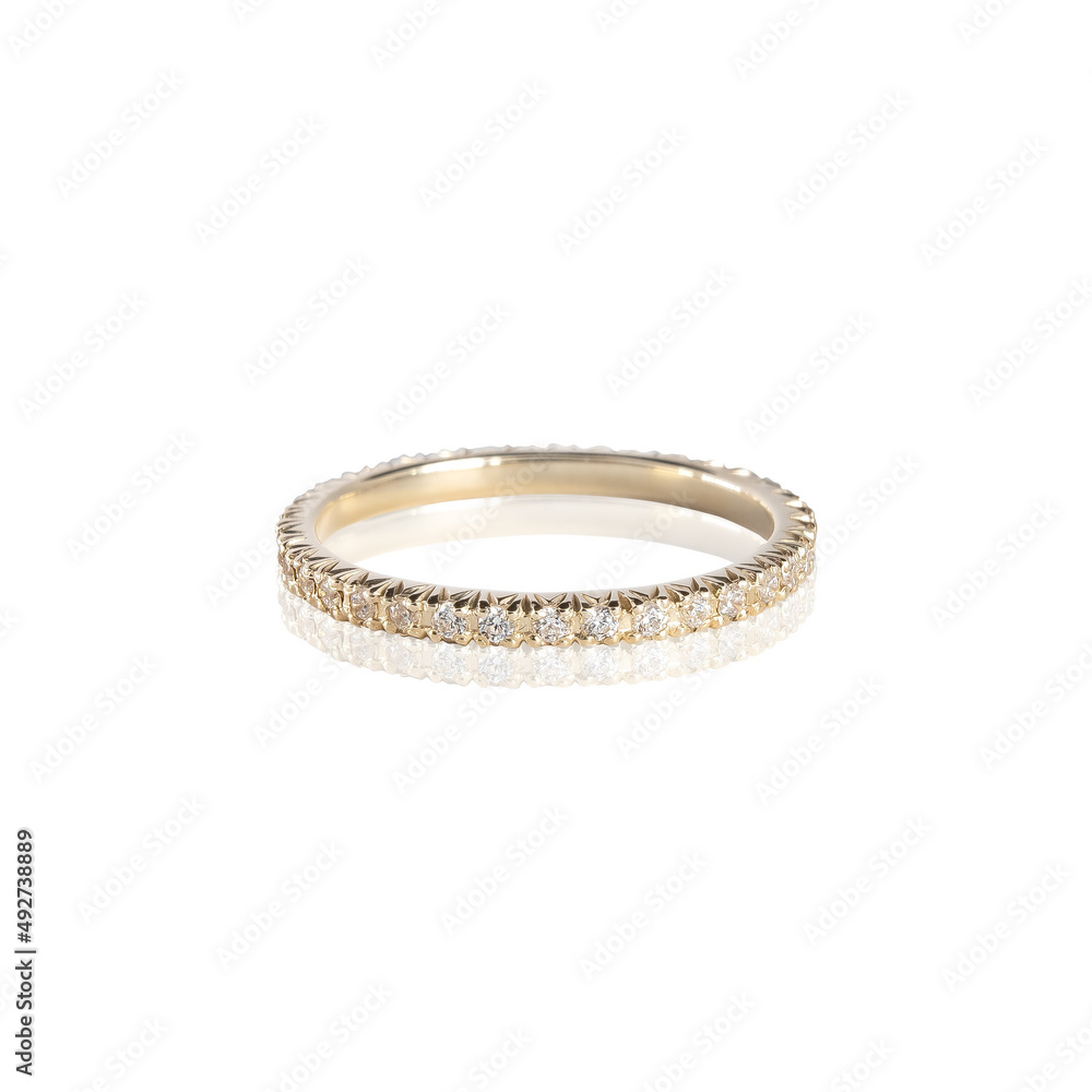 Diamonds Wedding three colors Ring group on white isolated cartier macro Diamonds Wedding three colors Ring group on white isolated cartier macro