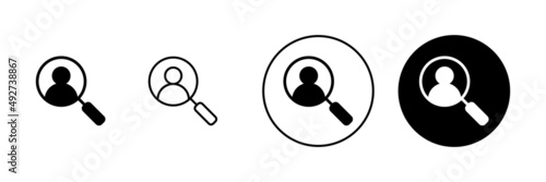 Hiring icons set. Search job vacancy sign and symbol. Human resources concept. Recruitment