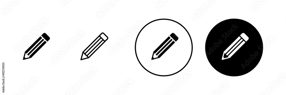 Pencil icons set. pen sign and symbol. edit icon vector Pencil icons set. pen sign and symbol. edit icon vector