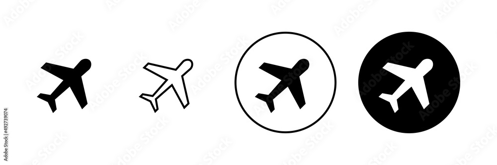 Plane icons set. Airplane sign and symbol. Flight transport symbol. Travel sign. aeroplane Plane icons set. Airplane sign and symbol. Flight transport symbol. Travel sign. aeroplane