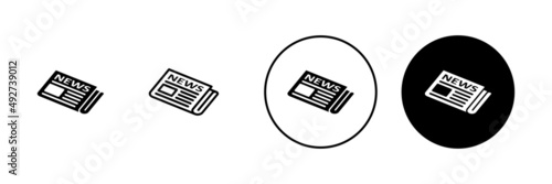 Newspaper icons set. news paper sign and symbolign