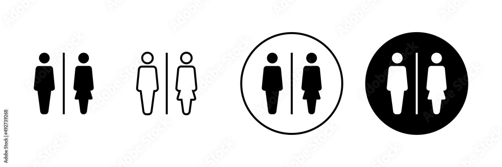 Toilet icons set. Girls and boys restrooms sign and symbol. bathroom sign. wc, lavatory Toilet icons set. Girls and boys restrooms sign and symbol. bathroom sign. wc, lavatory