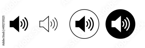 Speaker icons set. volume sign and symbol. loudspeaker icon. sound symbol