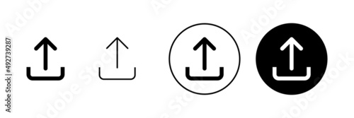 Upload icons set. load data sign and symbol