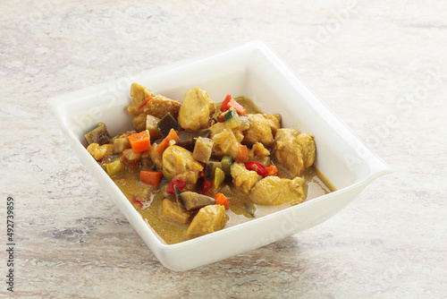 Thai yellow curry with chicken