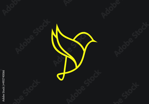 Canvas Print this is a creative bird logo design