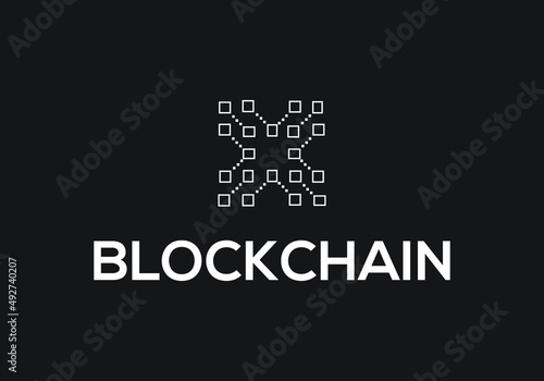 this is a creative letter blockchain logo design