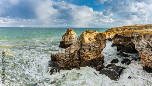 Stenbrücke in Tyulenovo an der Bulgarischen Schwarzmeerküste