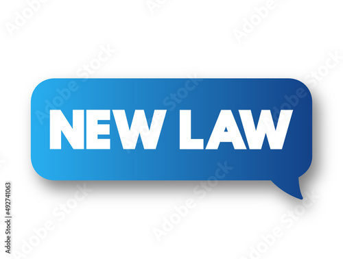 New Law text message bubble, concept background