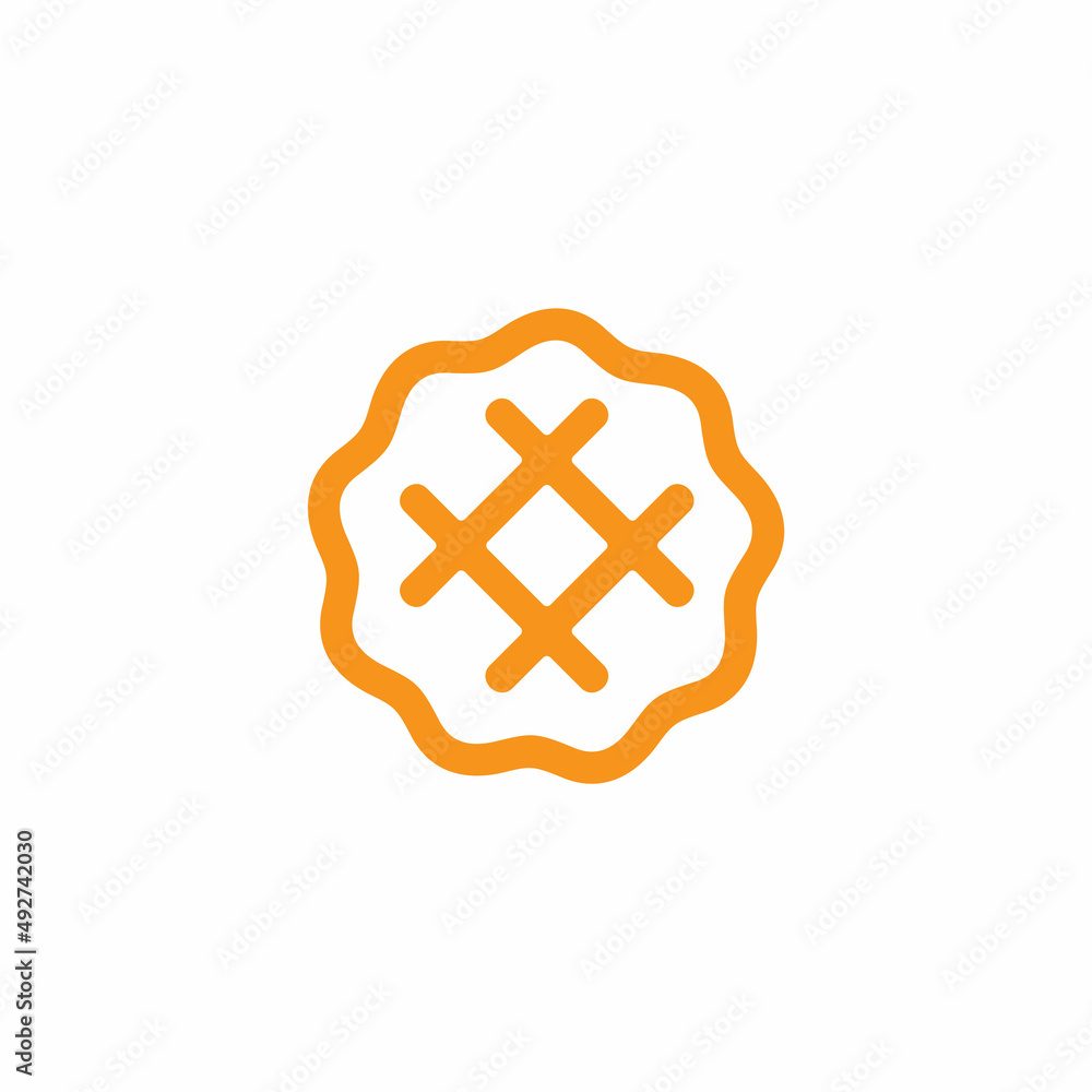 Fototapeta premium simple pie symbol geometric line logo vector