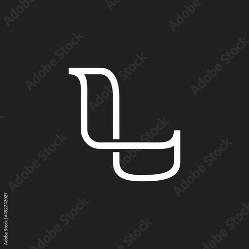 letters l infinity linear curves geometric simple logo vector