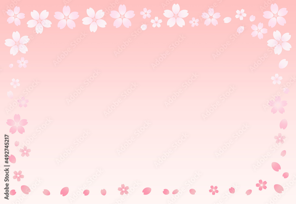桜　フレーム　背景素材