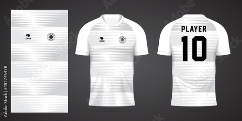 white sports shirt jersey design template