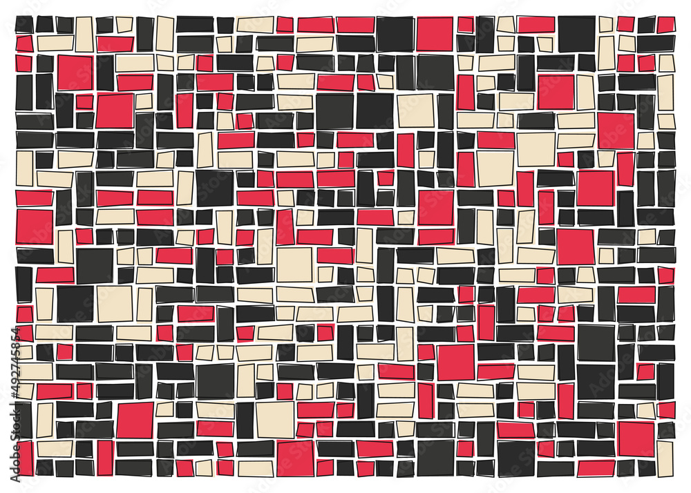 Fototapeta premium Offset Quads generative art background art illustration