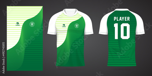 green sports shirt jersey design template