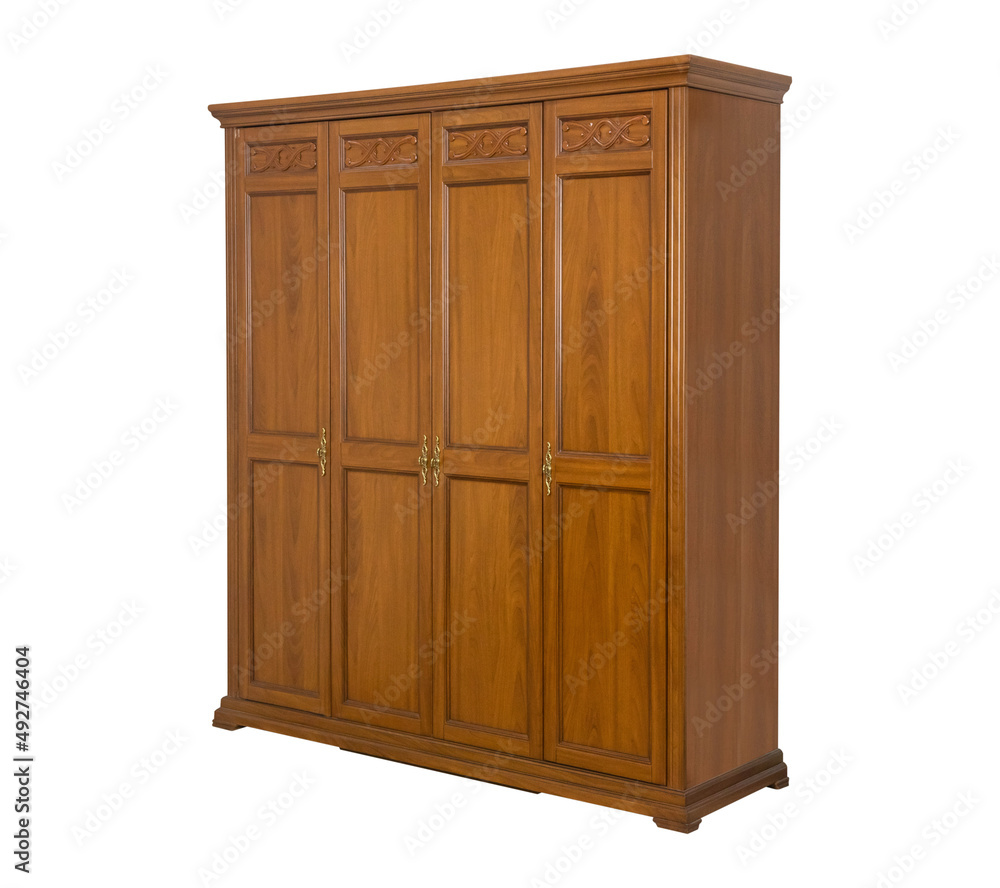 Brown wardrobe classic wooden furniture