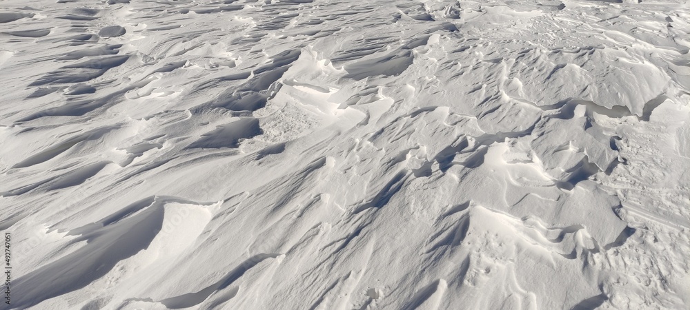 Obraz premium Snow pattern made by the wind