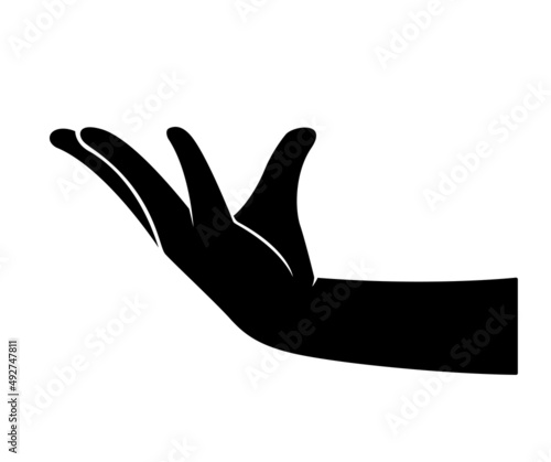 hand holding symbol vector illustration