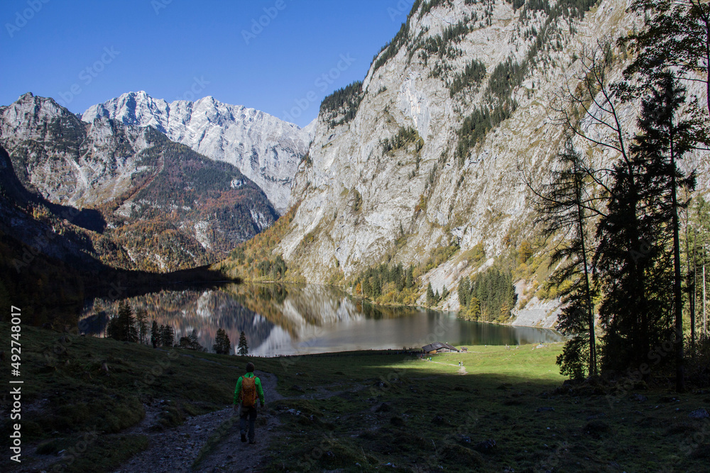 landscape in the german mountains with famous Königssee in the background landscape in the german mountains with famous Königssee in the background