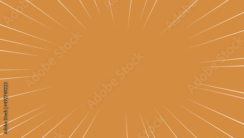 茶色に白色の集中線の背景ベクター素材