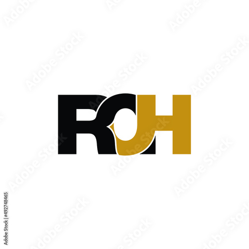 ROH letter monogram logo design vector