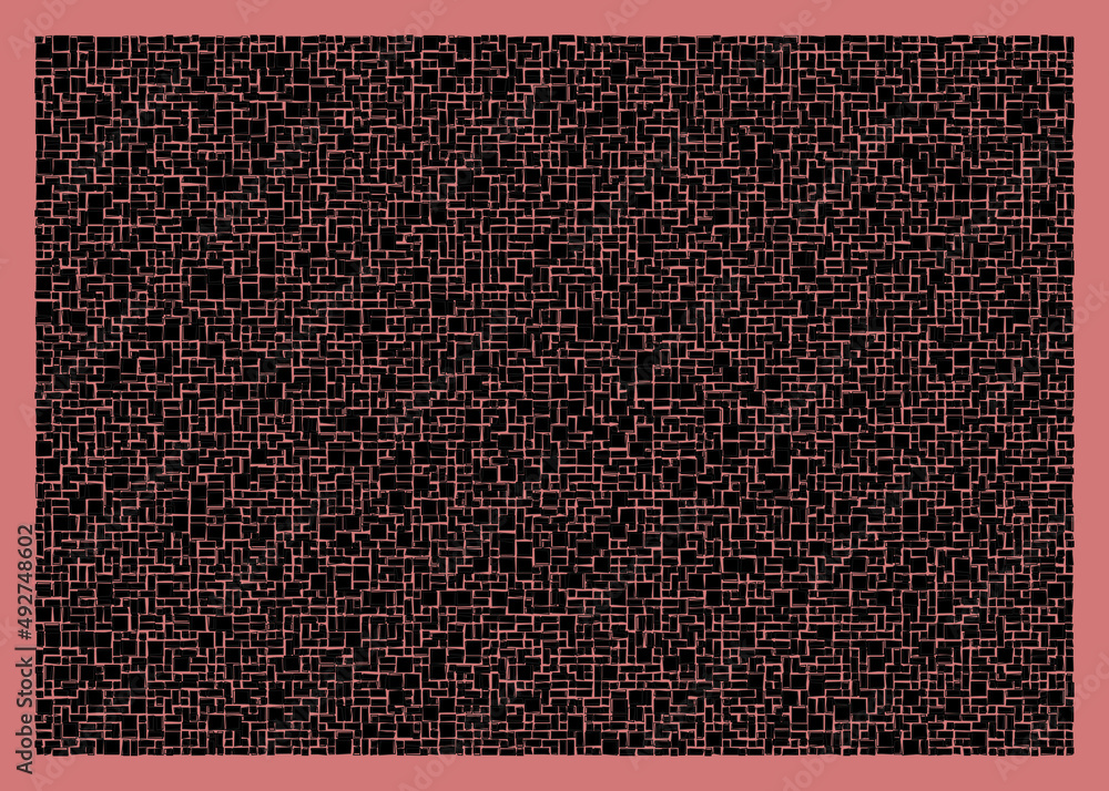 Fototapeta premium Offset Quads generative art background art illustration