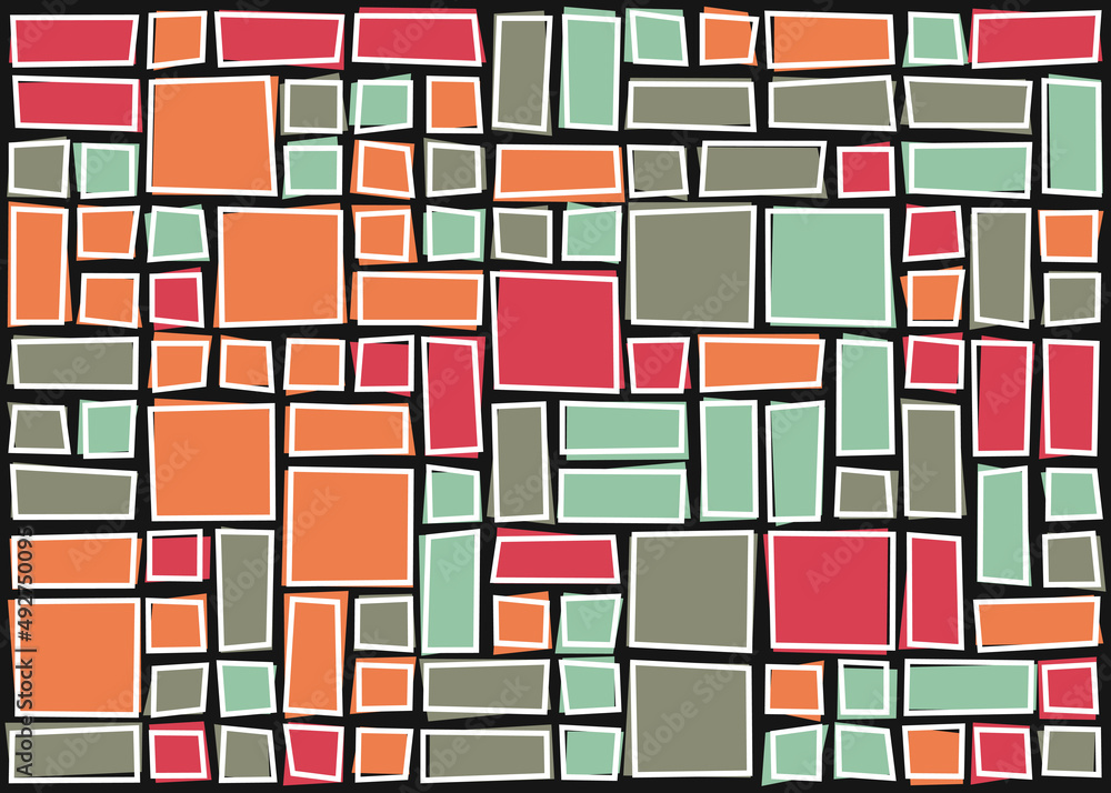 Offset Quads generative art background art illustration Offset Quads generative art background art illustration