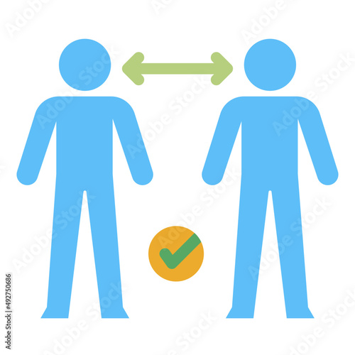 distance flat icon