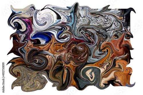 Wallpaper Mural Creative ebru background with abstract painted waves Torontodigital.ca