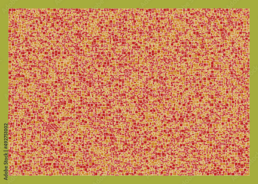 Fototapeta premium Offset Quads generative art background art illustration