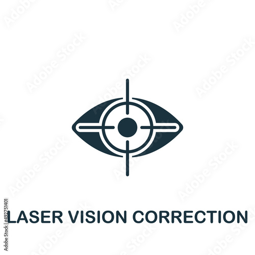 Laser Vision Correction icon. Monochrome simple icon for templates, web design and infographics