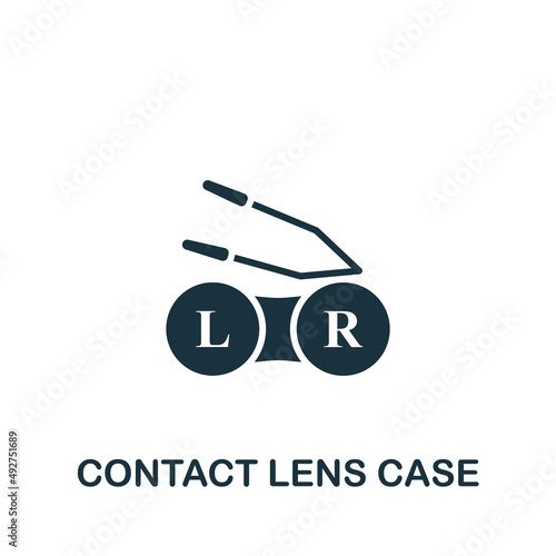 Contact Lens Case icon. Monochrome simple icon for templates, web design and infographics