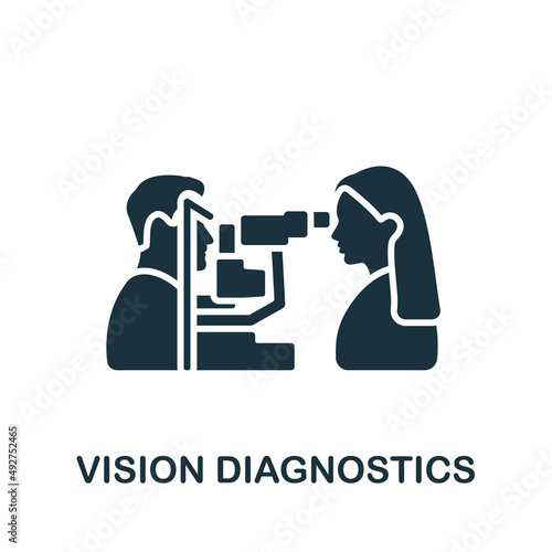 Vision Diagnostics icon. Monochrome simple icon for templates, web design and infographics