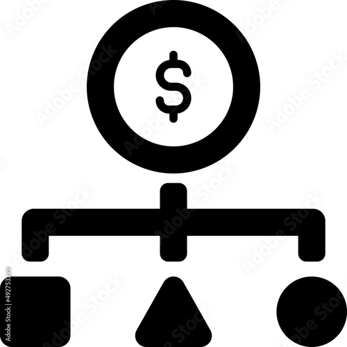 cost structure glyph icon