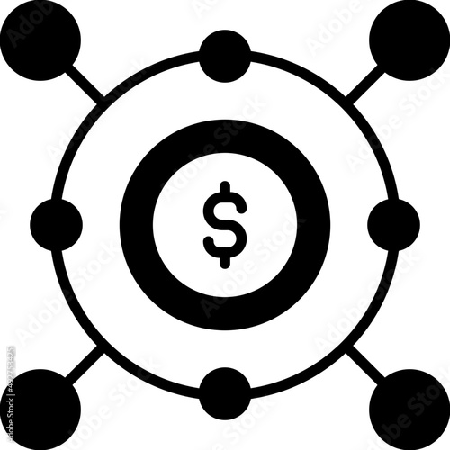 revenue streams glyph icon